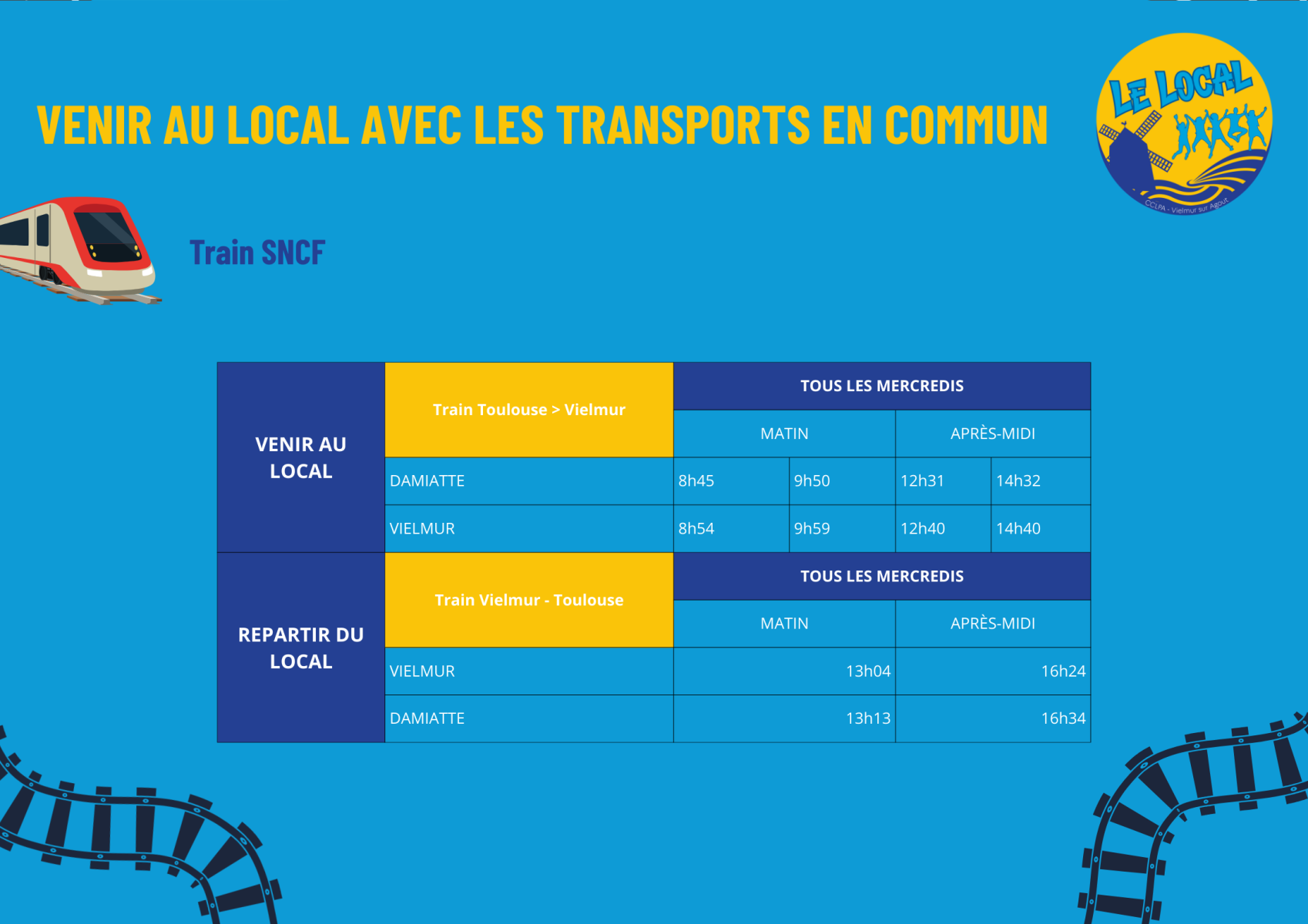 horaires train pour local