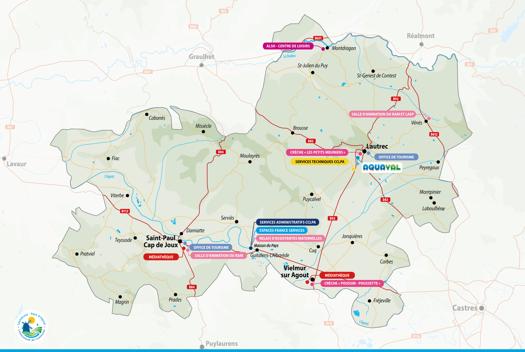 Carte des services et structures de la CCLPA