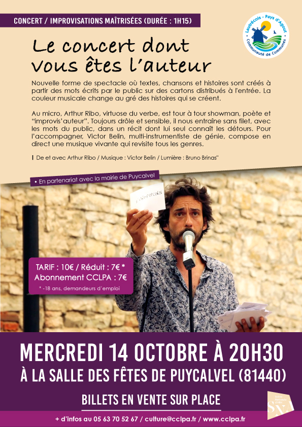 Le concert dont vous êtes l'auteur / Saison Culturelle