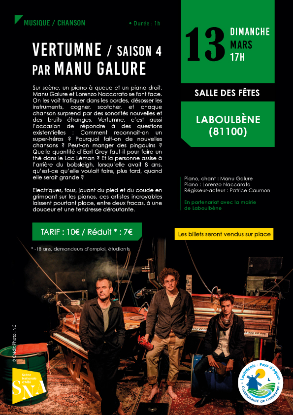 Vertumne / Saison 4 par Manu Galure - Dimanche 13 Mars 2022 à Laboulbène