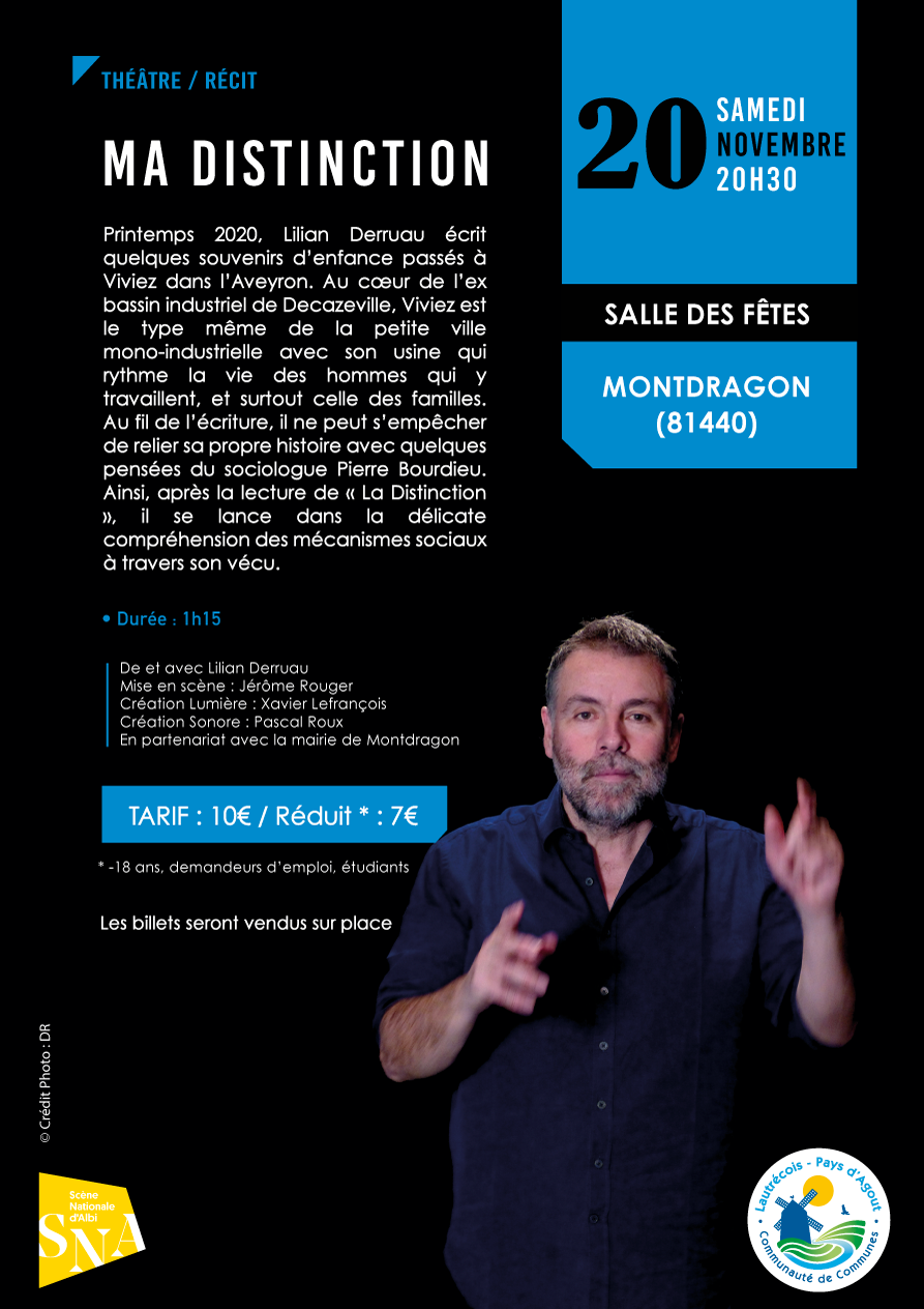 Ma Distinction - Lilian Durruau / Saison Culturelle 2021-2022 / CCLPA