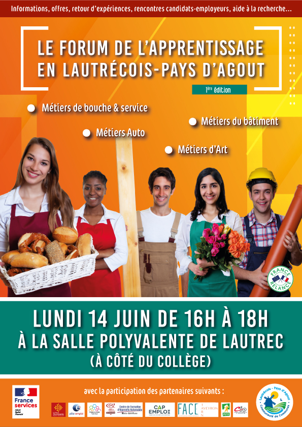 Affiche du 1er Forum de l'Apprentissage en Lautrécois - Pays d'Agout