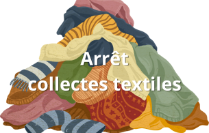 Vêtements empilés - Arrêt collecte textiles